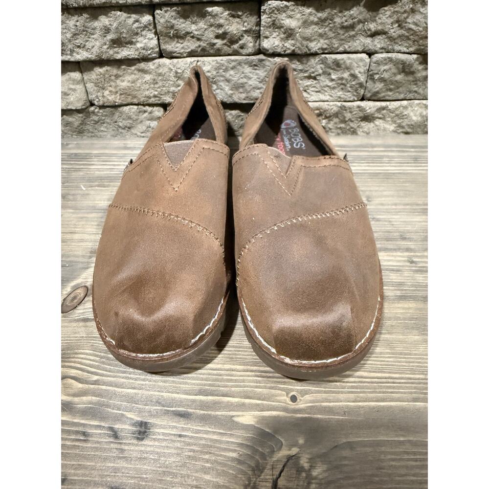 Vegan Leather Women's Shoes Size 9 Comfort Flat Slip On Bobs from Skechers